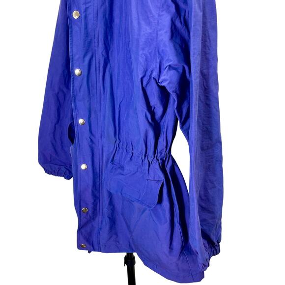 Vintage 90s Polo Ralph Lauren Blue Water Resistant Rain Jacket Oversized Medium - Picture 15 of 15